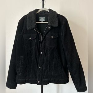 G.H. Bass & Co corduroy jacket, black, size L